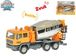 Xe trộn bê tông 15,5cm kim loại kéo lại để nó đi dùng pin có đèn và âm thanh trong hộp