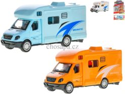 Xe caravan 11cm bằng kim loại chạy bằng dây cót 3màu trong hộp 24ks