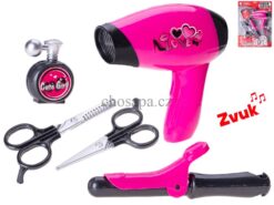 Bộ làm tóc kèm máy sấy tóc dùng pin với phụ kiện 5ks trong vỉ