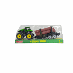 Máy kéo và rơ moóc chở gỗ. Đóng hộp 28cm