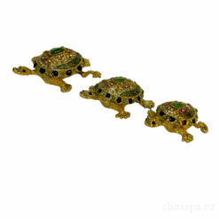 Bộ 3ks rùa mai có viền xanh 5,6, 8cm đính đá