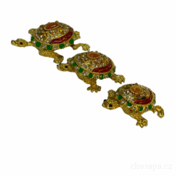 Bộ 3ks rùa mai đỏ 5,6, 8cm đính đá