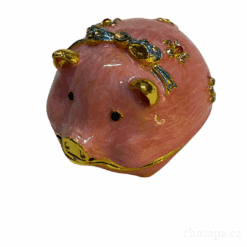 Con lợn màu hồng 7cm, đính đá