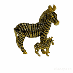 Hai mẹ con ngựa vằn đính đá 10cm