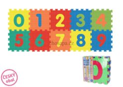 Tấm mút xốp lát sàn 32cm x 32cm. Trên mặt xốp in số giúp trẻ nhận biết số đếm.