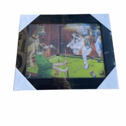 Tranh 3D - Những con chó đánh bi a