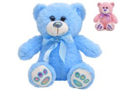Con gấu bông 25cm ngồi có nơ. Có 2 màu