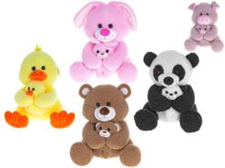 Con thú cưng bông biết ngồi 24cm với con thú cưng con 12cm 5 loại trong túi