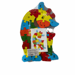 Bộ lắp ghép bằng gỗ hình hươu cao cổ, có in chữ cái - 28cm