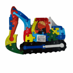 Bộ lắp ghép bằng gỗ hình máy xúc có chữ cái - 22cm
